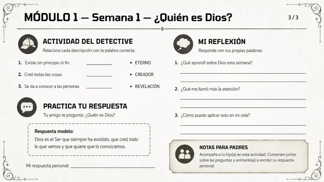 Semana 1 · ¿Quién es Dios?